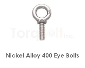 Monel 400 eye bolts per DIN 580 for lifting and rigging, UNS N04400