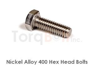 Monel 400 hex bolts to ASTM F468 and DIN 933, UNS N04400
