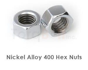 Monel 400 hex nuts to ASTM F467 and DIN 934, UNS N04400