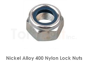 Monel 400 lock nuts (nyloc and all-metal), UNS N04400