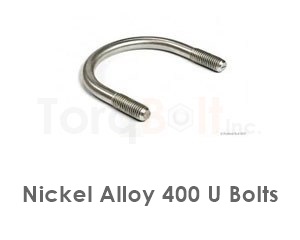 Monel 400 U-bolts for pipe and frame clamping, UNS N04400